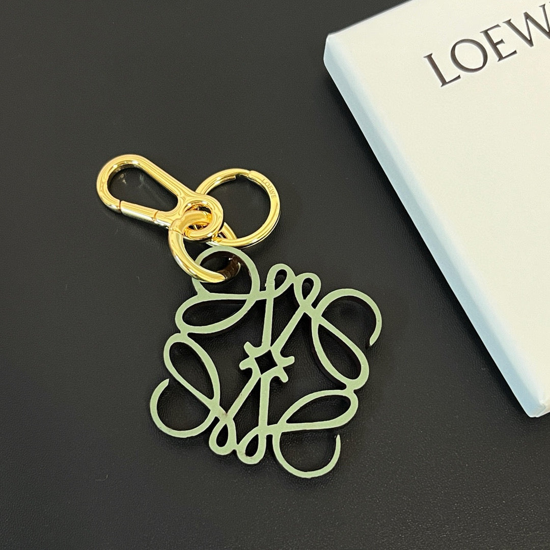 Two-Tone Leather Key Charm