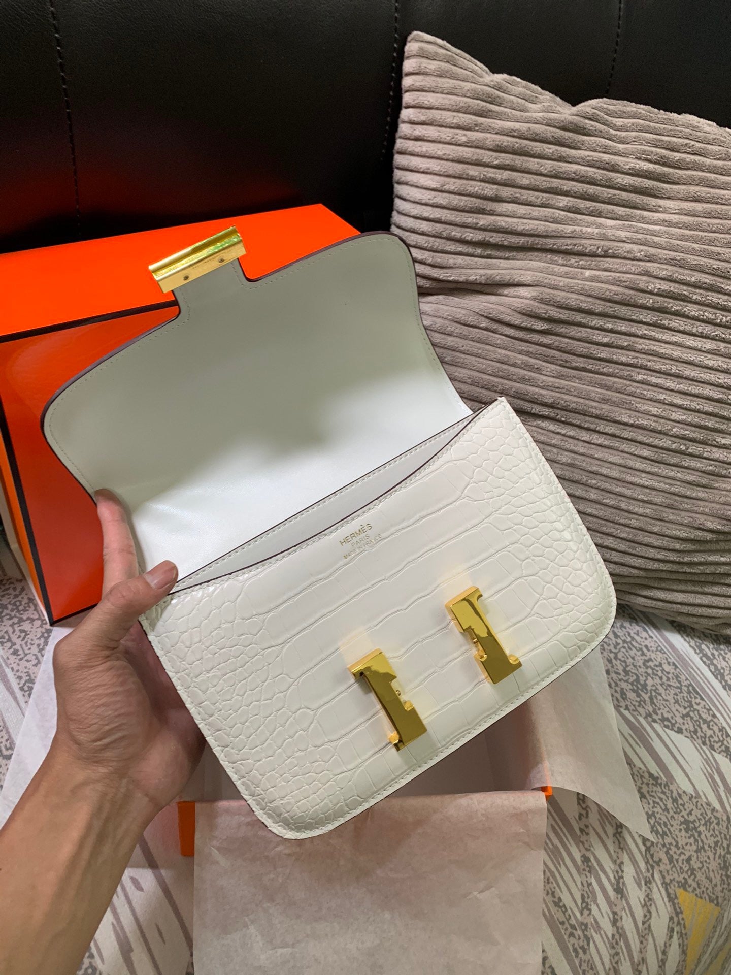 Crocodile-Patterned Bag from the Constance Collection
