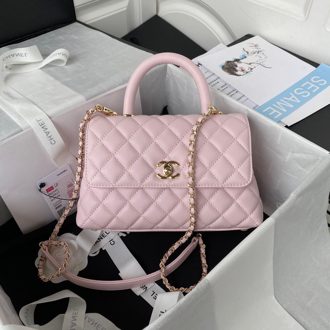 Mini Top Handle Flap Bag (𝑐𝑜𝑐𝑜 ℎ𝑎𝑛𝑑𝑙𝑒)