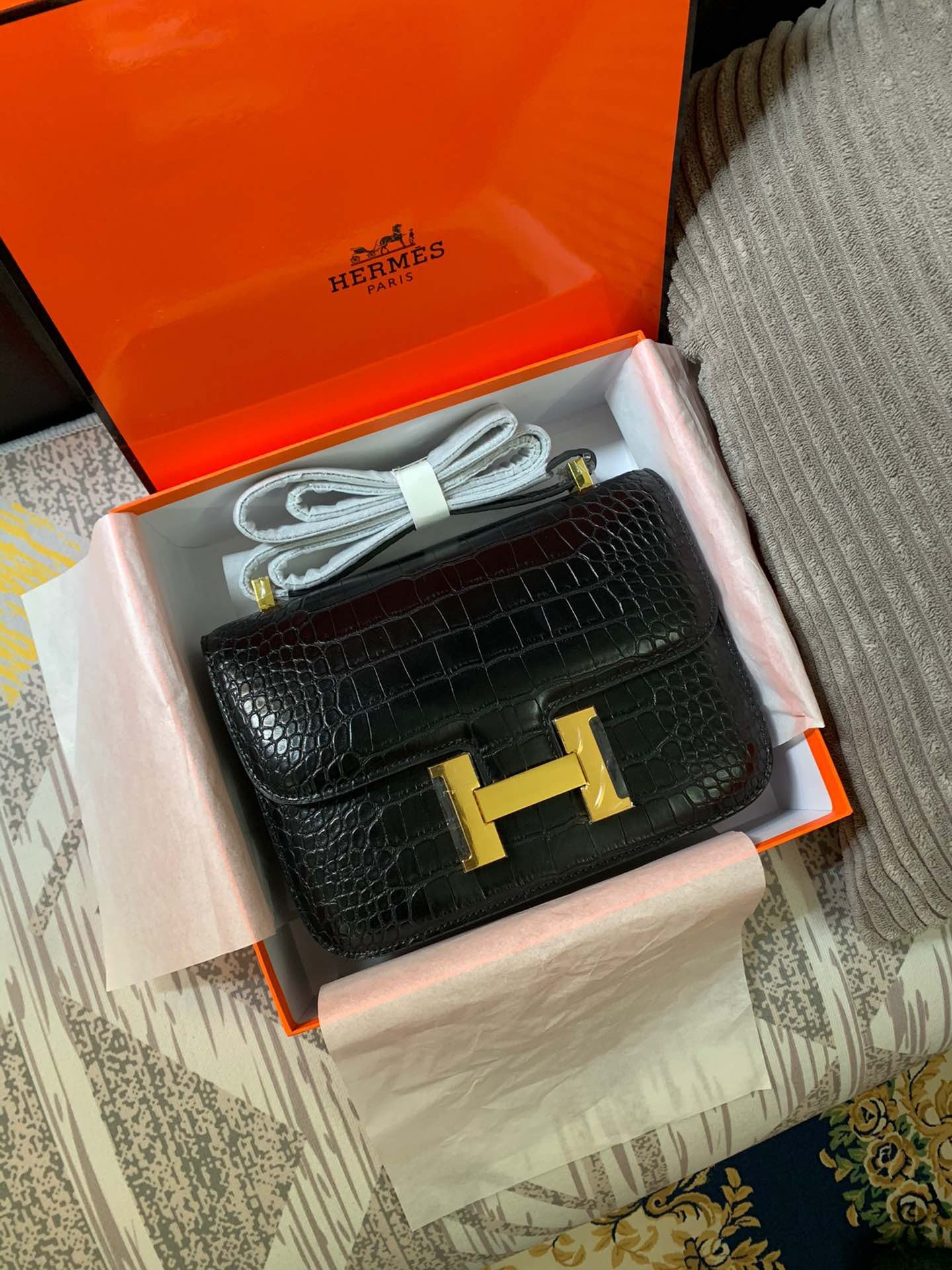 Crocodile-Patterned Bag from the Constance Collection