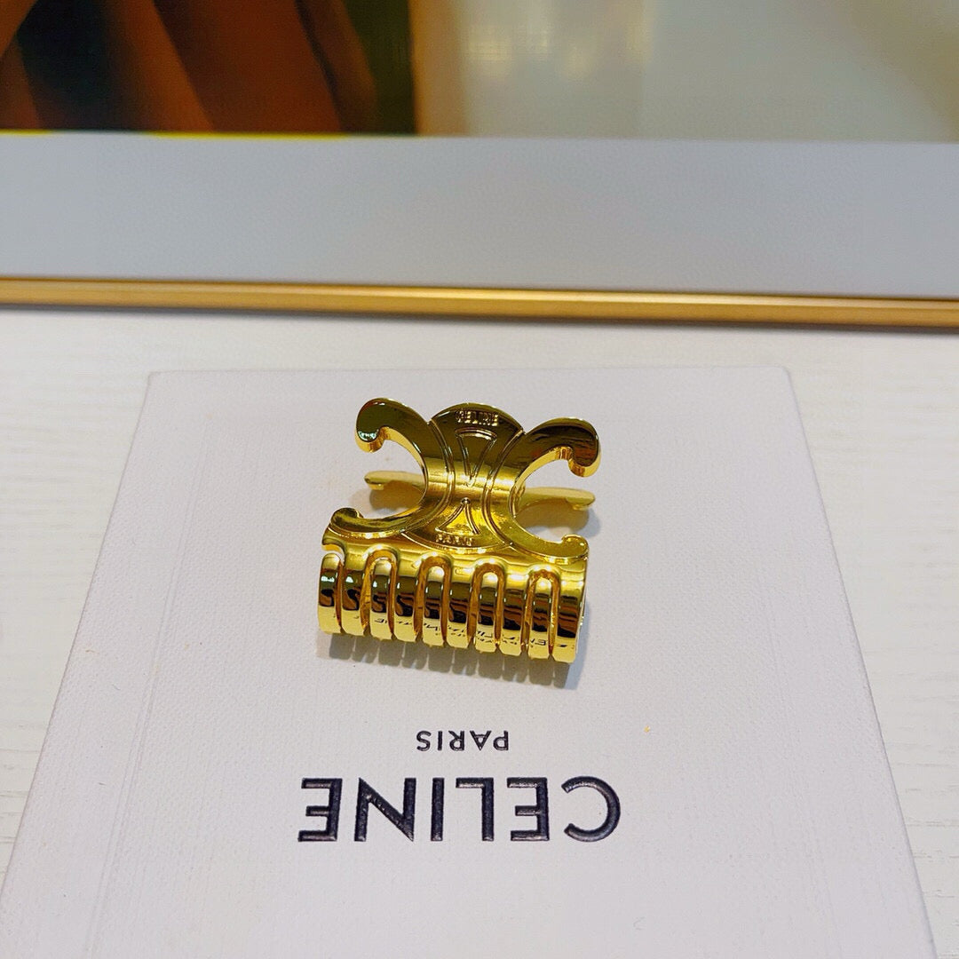 Gold Metal Triumphal Arch Hair Claw Clip – Large Size