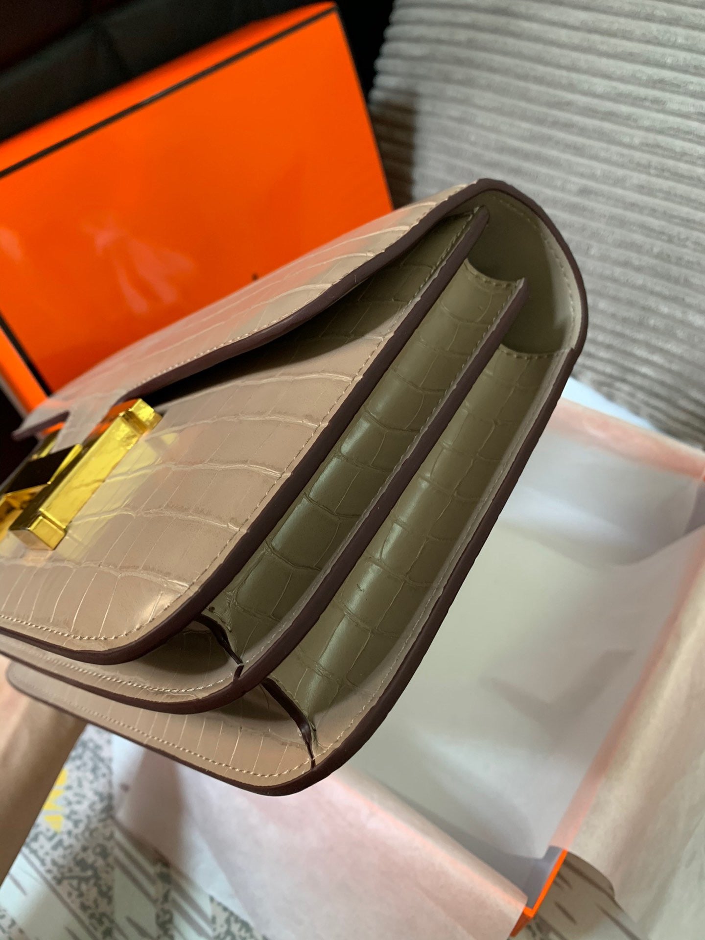 Crocodile-Patterned Bag from the Constance Collection
