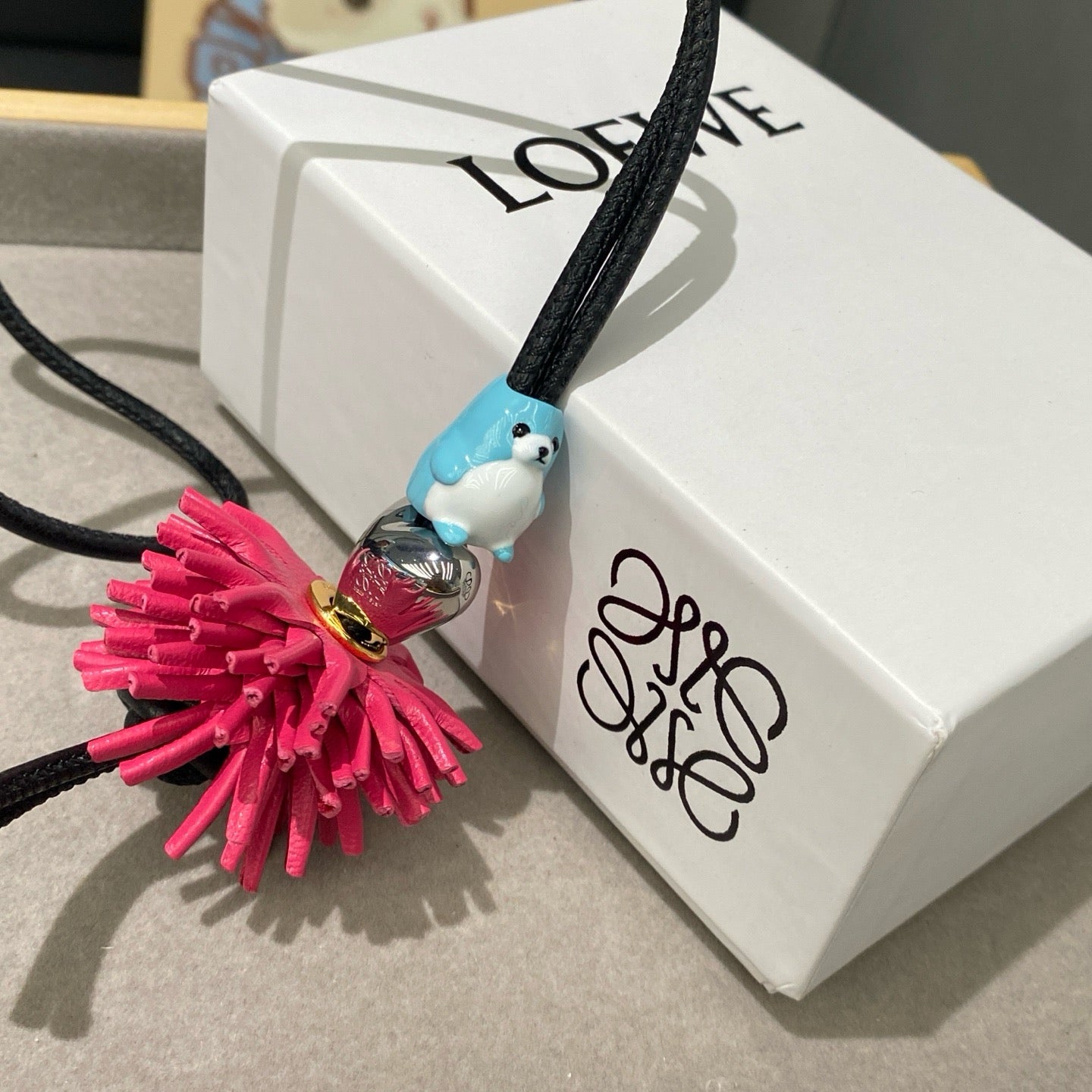 Beaded Leather Goldfish Charm 🐟