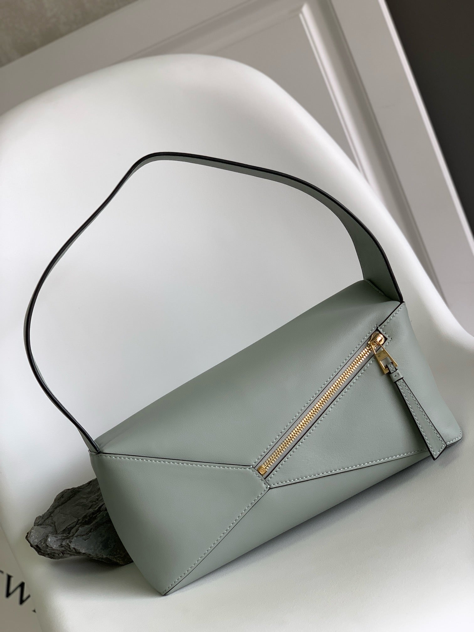 Premium Geometric Soft Leather Shoulder Bag – DSX