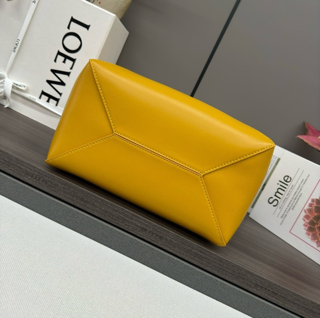 Glossy Leather Puzzle Fold Tote