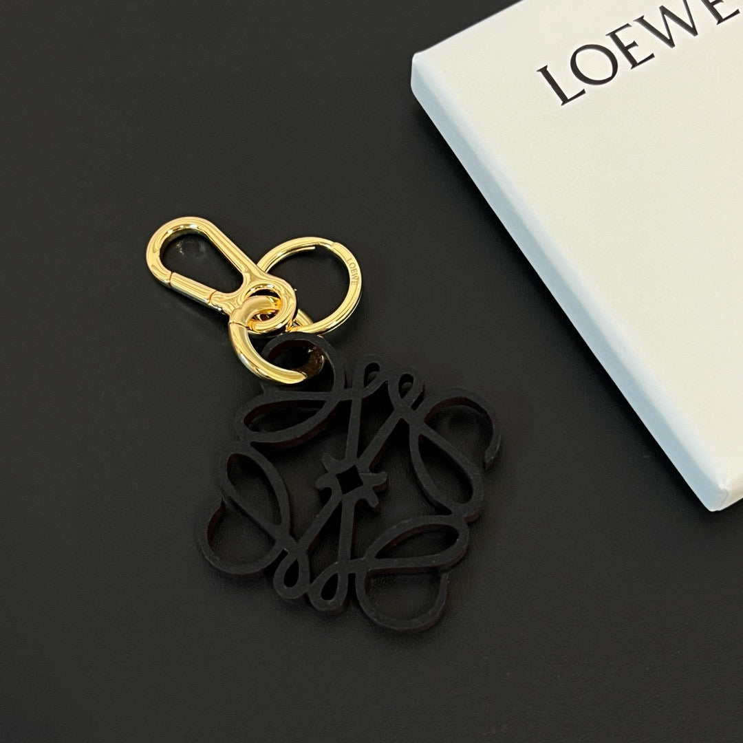 Two-Tone Leather Key Charm