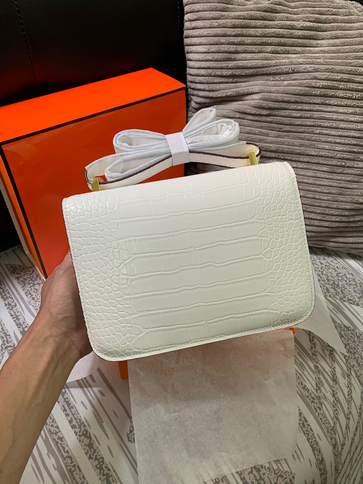 Crocodile-Patterned Bag from the Constance Collection