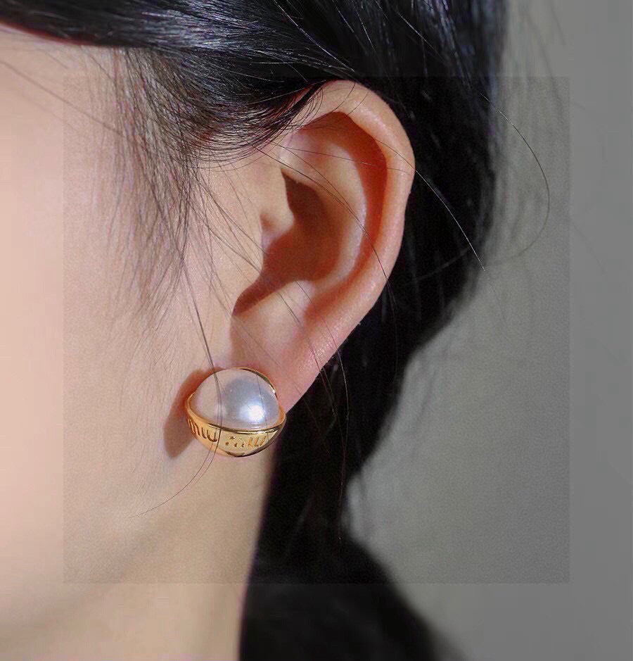 Gold-Tone Alphabet Stud Earrings