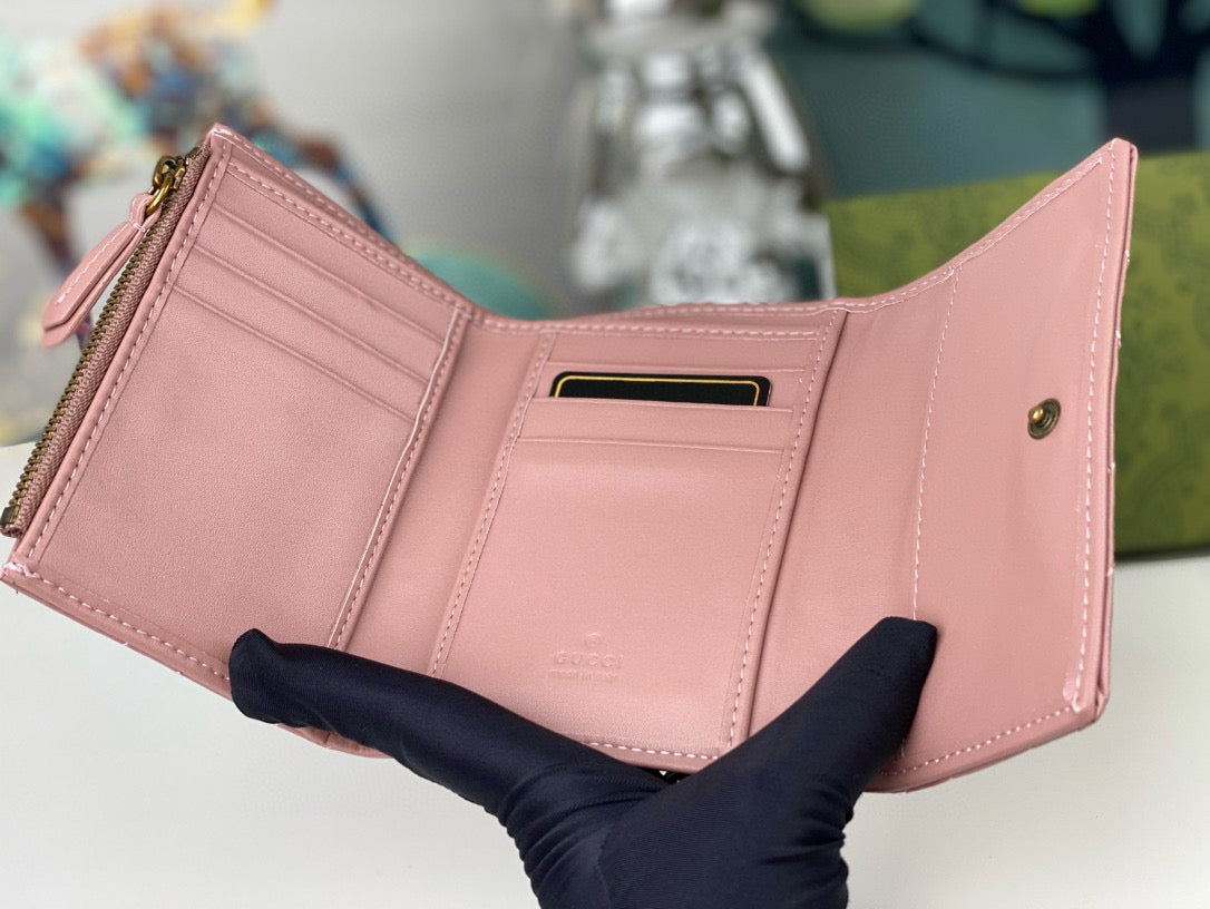 Double J  Bronze Metal Folding Clip Wallet