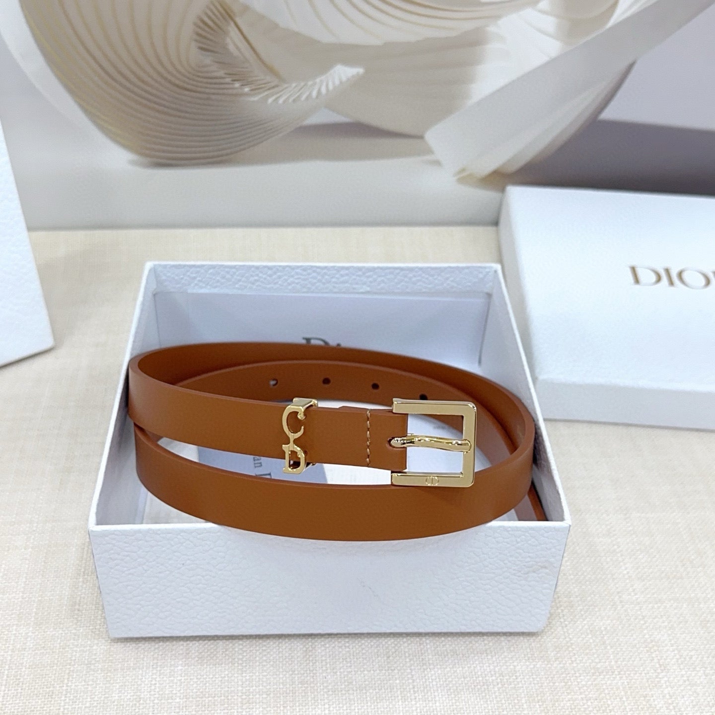 Slim Reversible Leather Waist Belt – 2.0cm