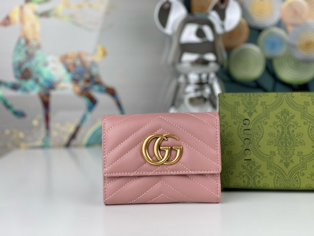 Double J Bronze Metal Folding Clip Wallet