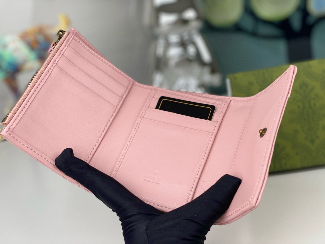 Double J  Bronze Metal Folding Clip Wallet