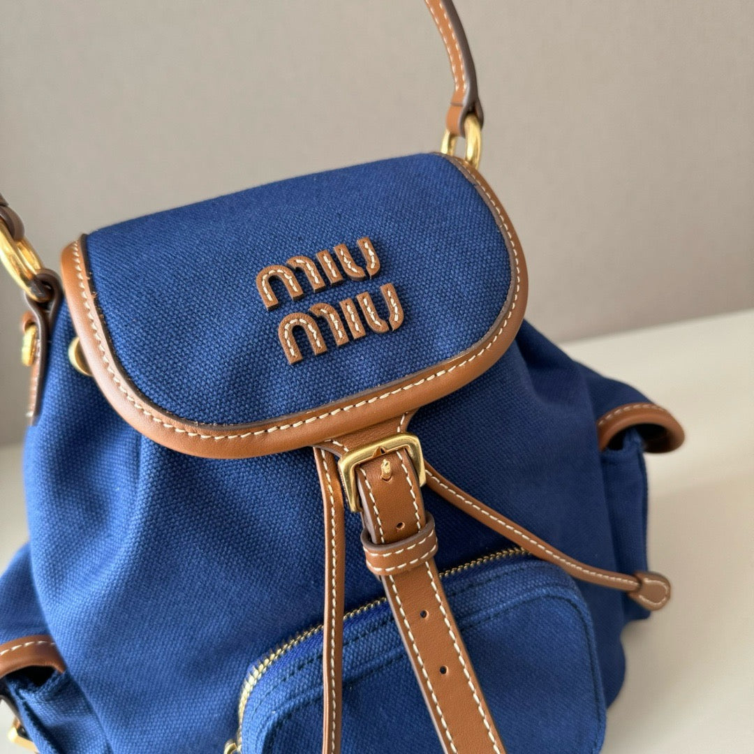 Premium Canvas &  Calfskin College-Style Backpack – JKS