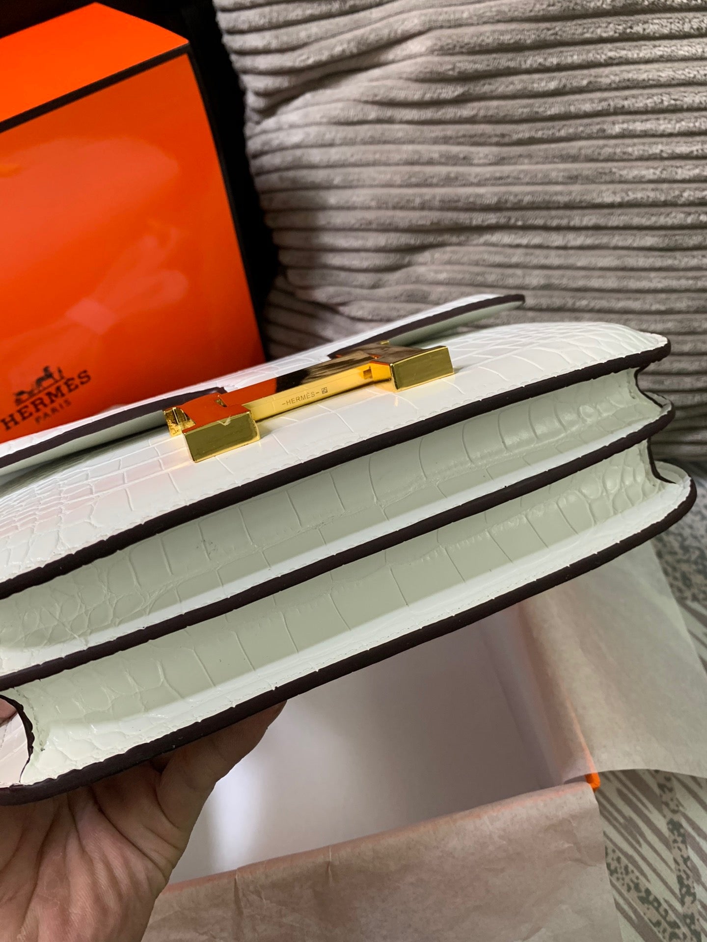 Crocodile-Patterned Bag from the Constance Collection