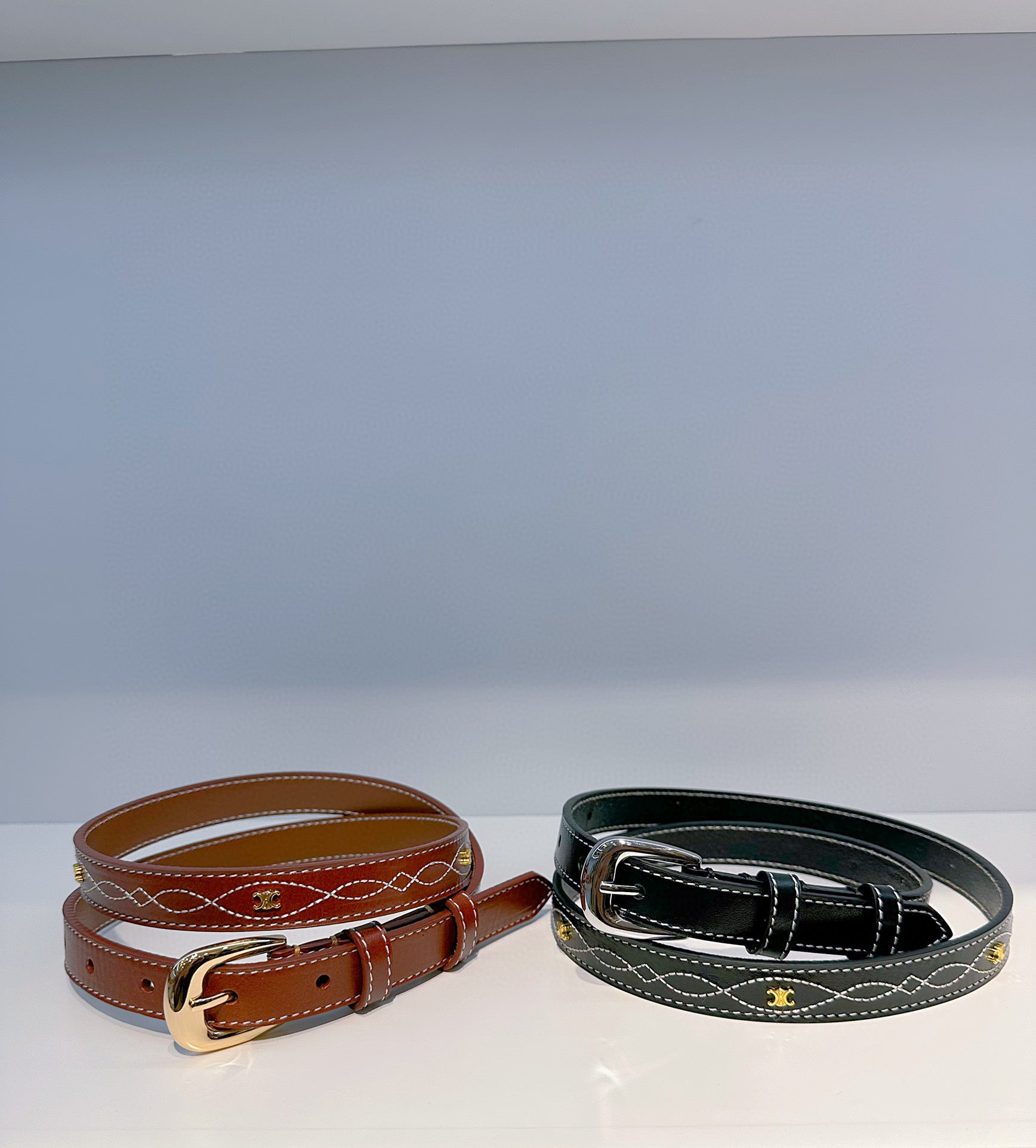 C Women's Belt – Handmade Tanneries Haas Novonappa Leather, Vintage French Style