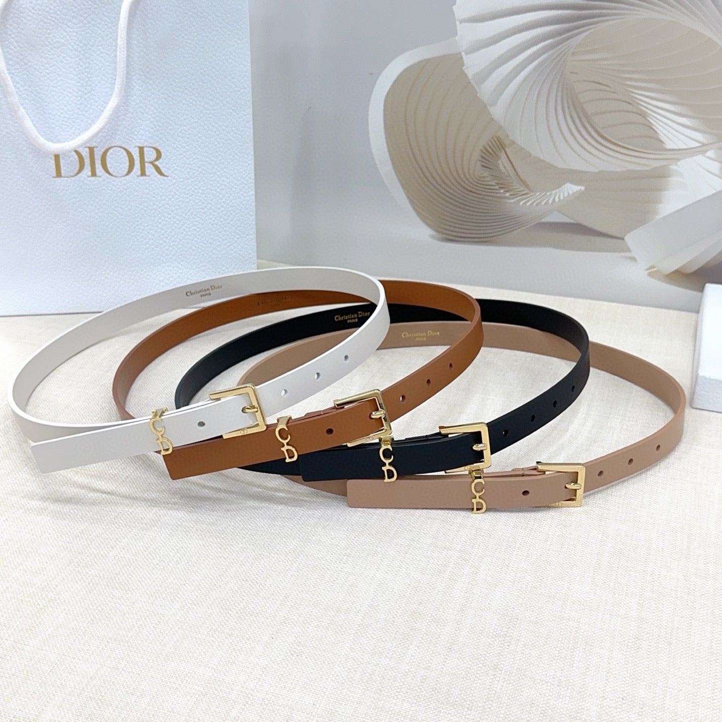 Slim Reversible Leather Waist Belt – 2.0cm