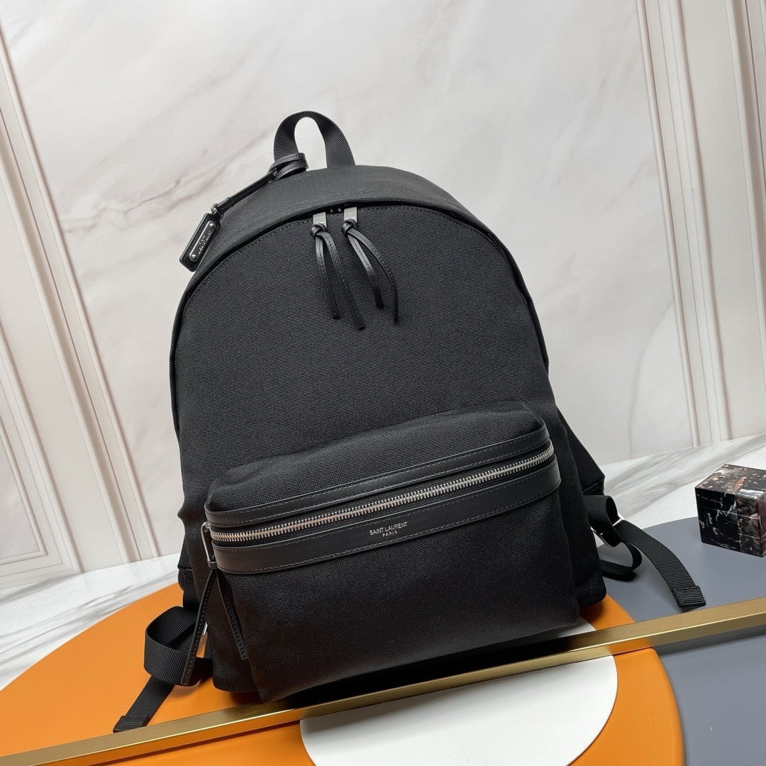 Premium Fabric Backpack – Limited Edition with Italian Leather Accents