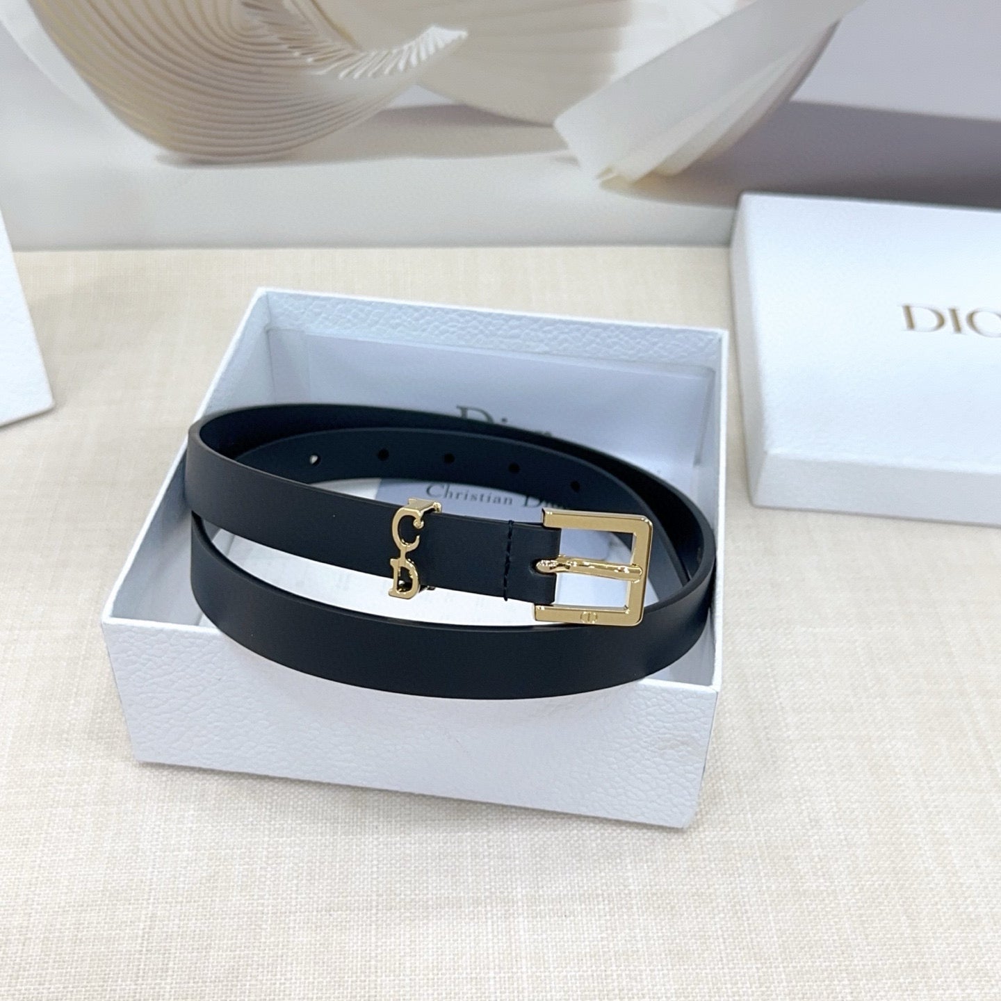 Slim Reversible Leather Waist Belt – 2.0cm