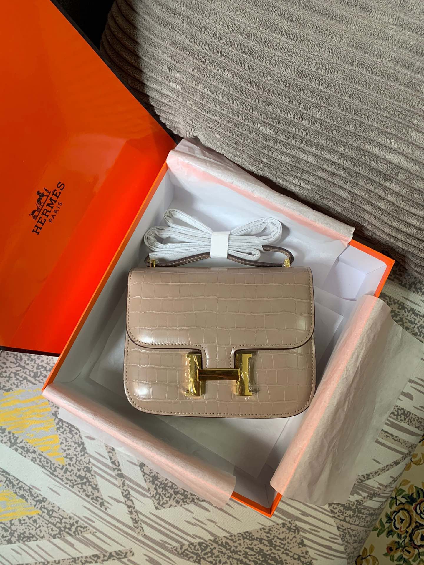 Crocodile-Patterned Bag from the Constance Collection