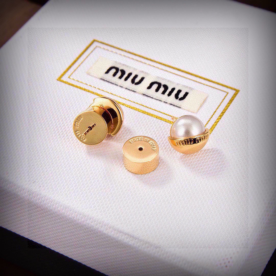 Gold-Tone Alphabet Stud Earrings