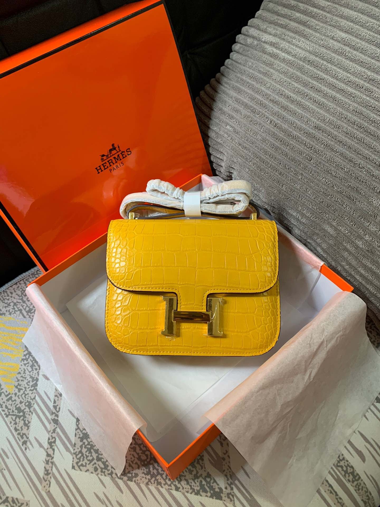 Crocodile-Patterned Bag from the Constance Collection