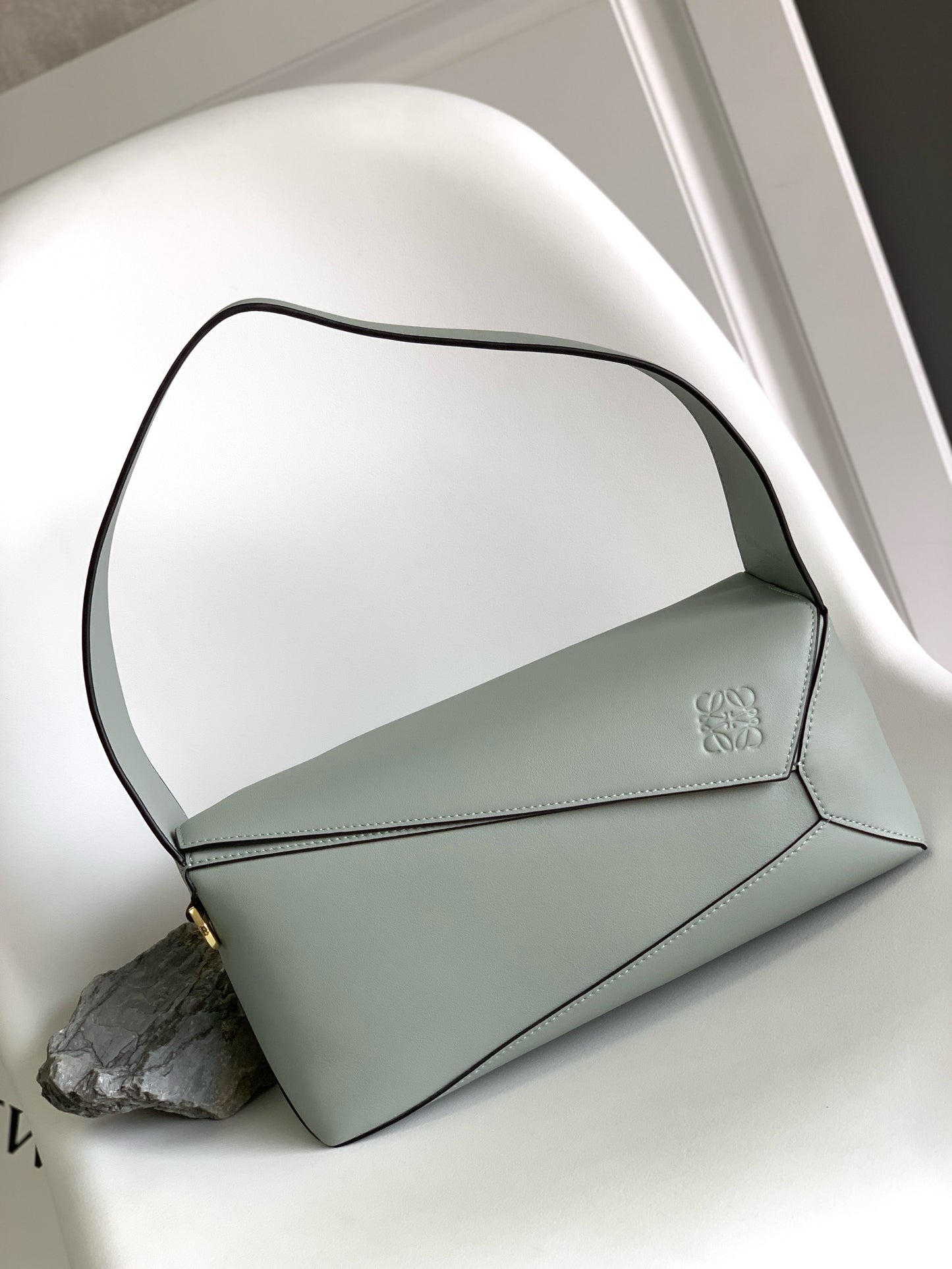Premium Geometric Soft Leather Shoulder Bag – DSX
