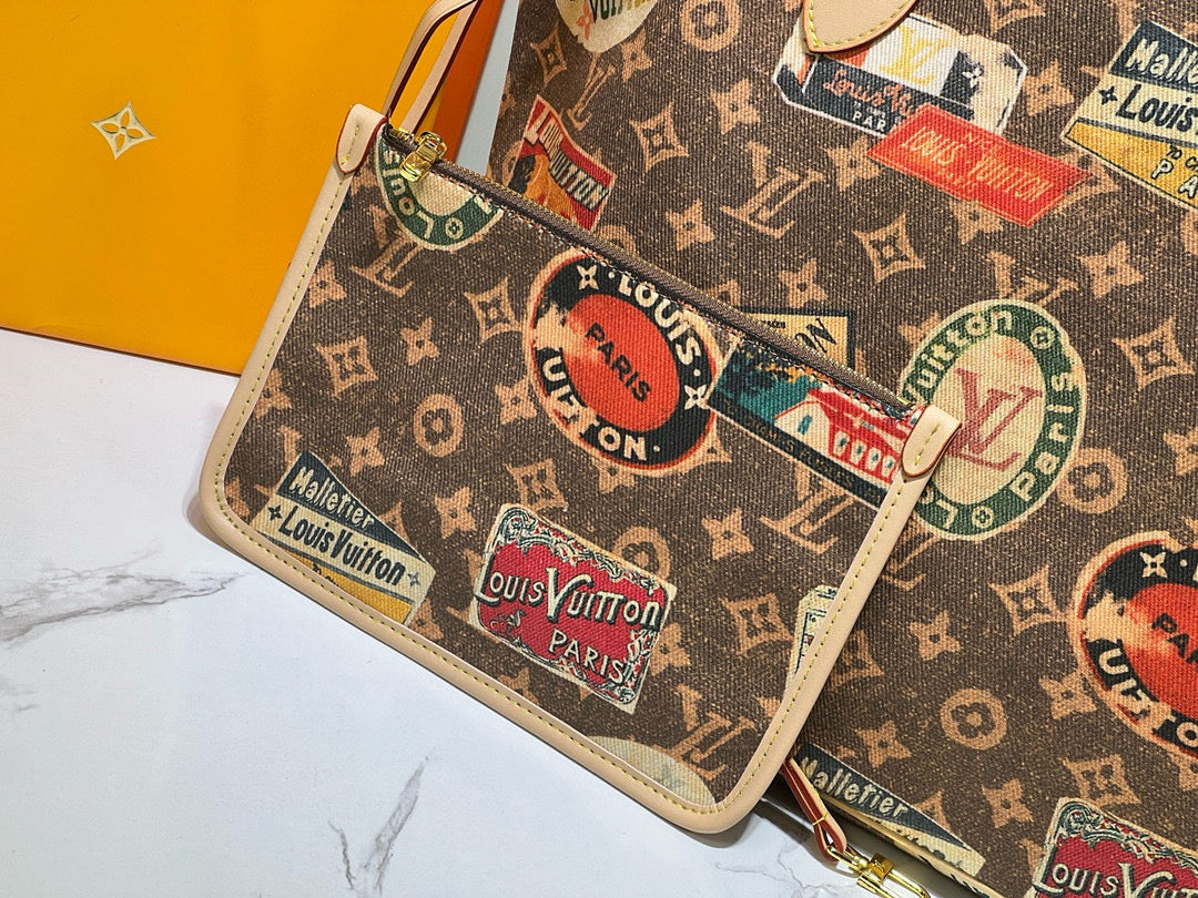 Canvas Tote – Monogram Tiles Design