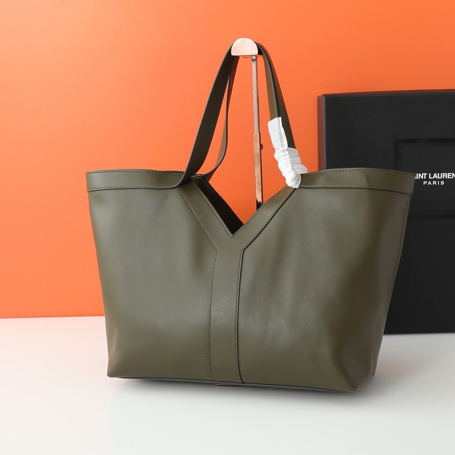 Y Elegant Soft Leather Suede-Lined Tote Bag