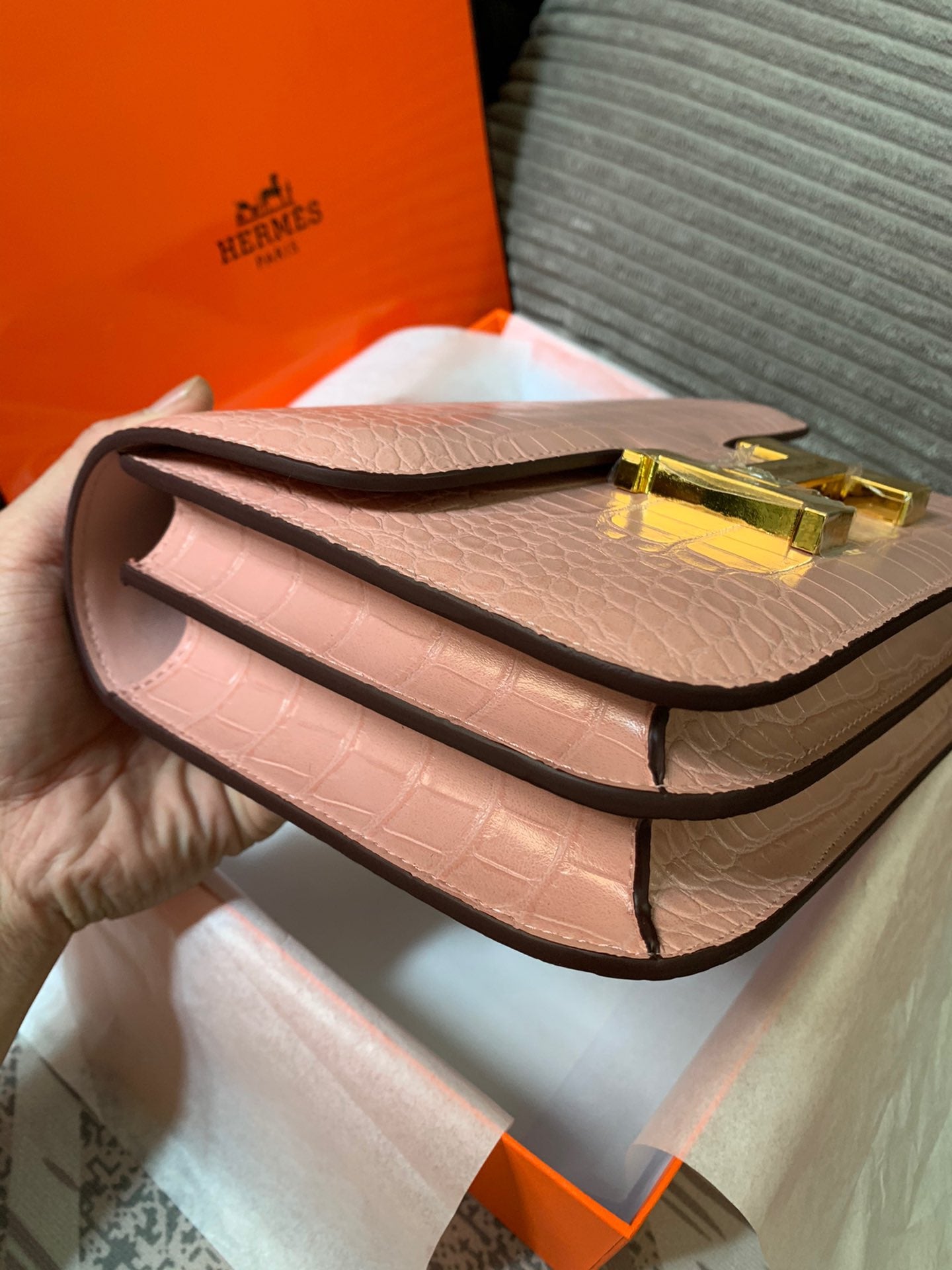 Crocodile-Patterned Bag from the Constance Collection