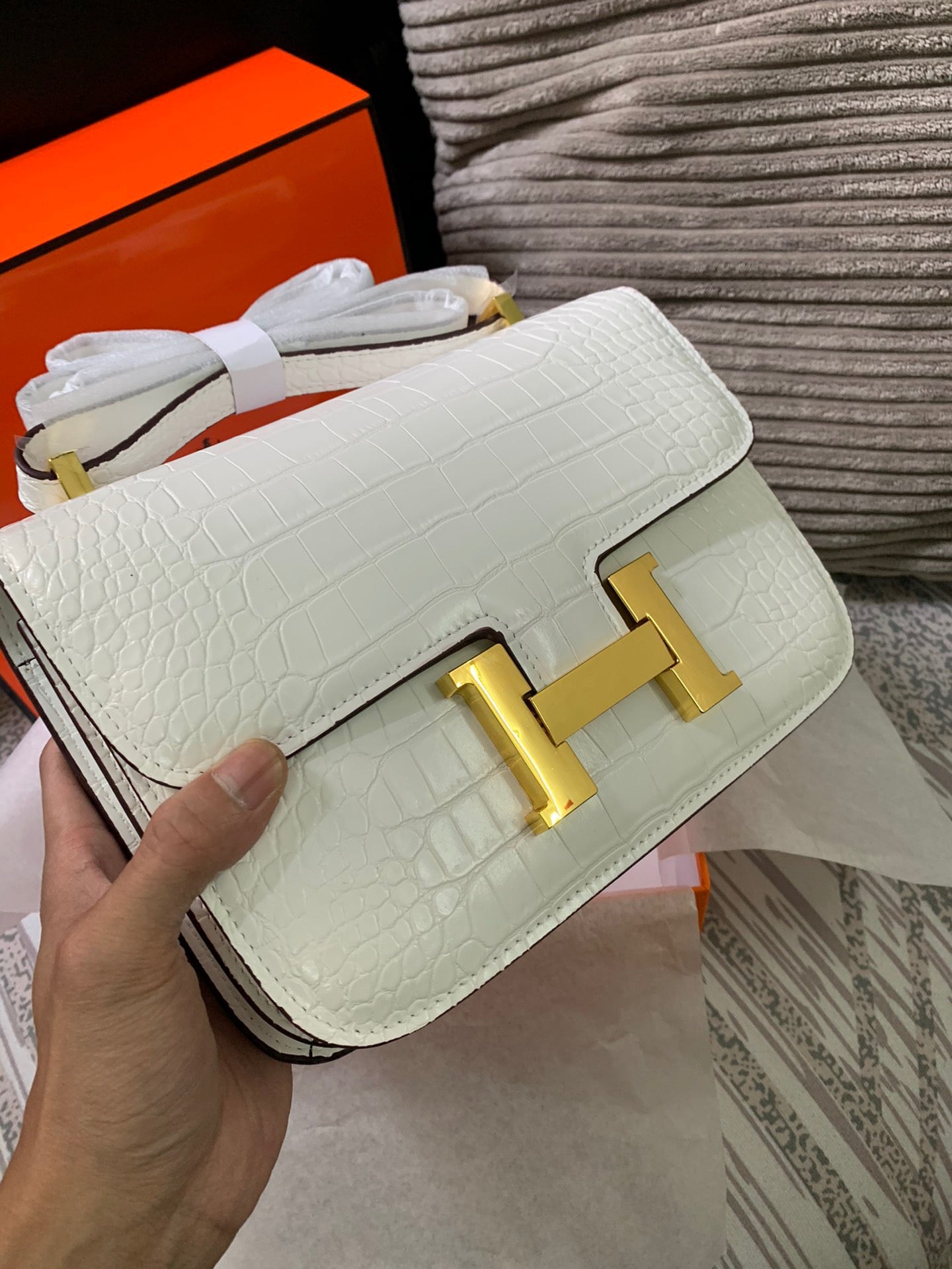 Crocodile-Patterned Bag from the Constance Collection