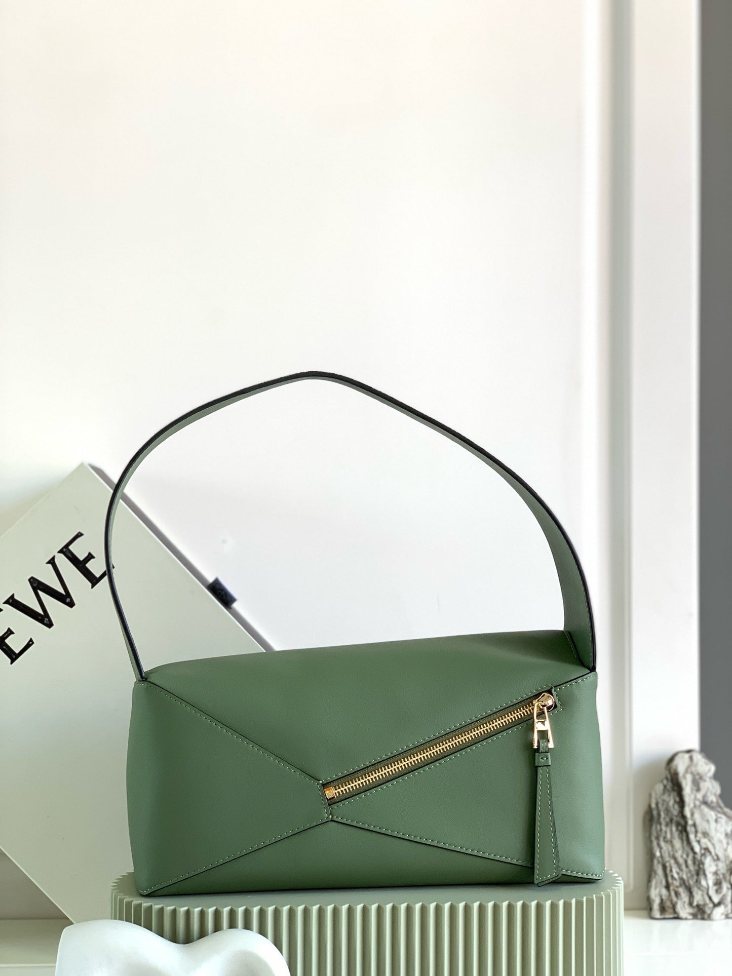 Premium Geometric Soft Leather Shoulder Bag – DSX