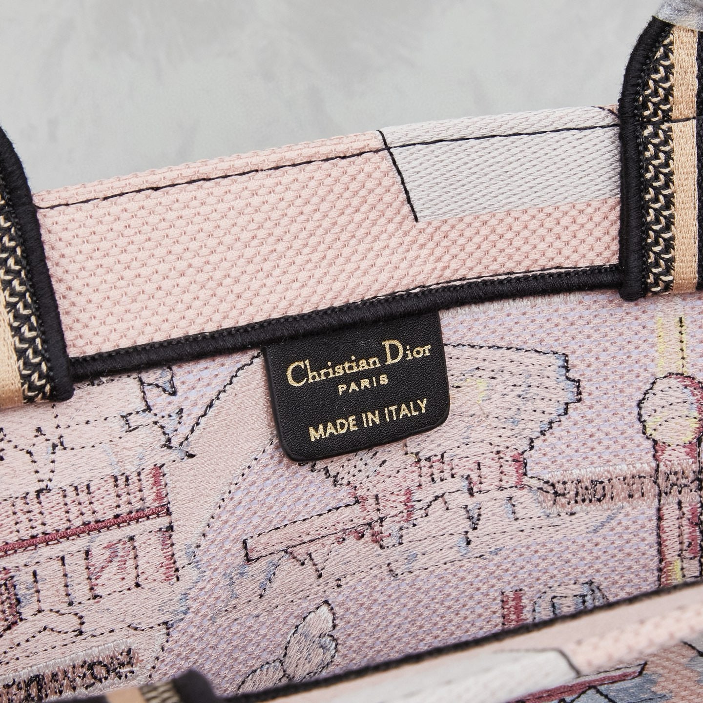 D Elegant Oversized Embroidered Tote Bag