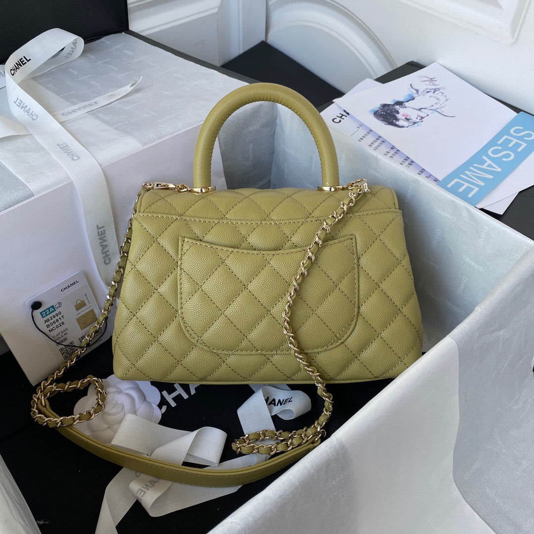 Mini Top Handle Flap Bag (𝑐𝑜𝑐𝑜 ℎ𝑎𝑛𝑑𝑙𝑒)