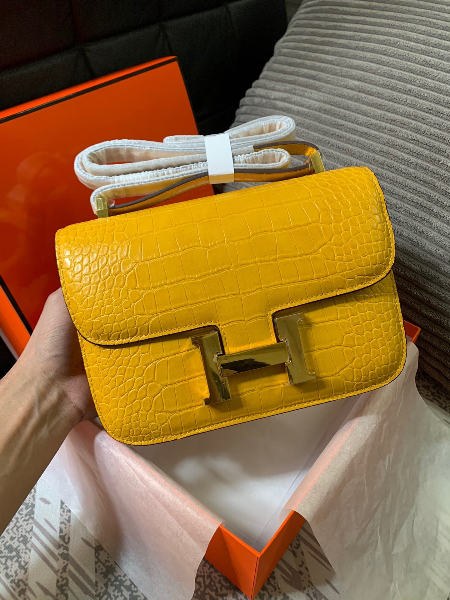 Crocodile-Patterned Bag from the Constance Collection
