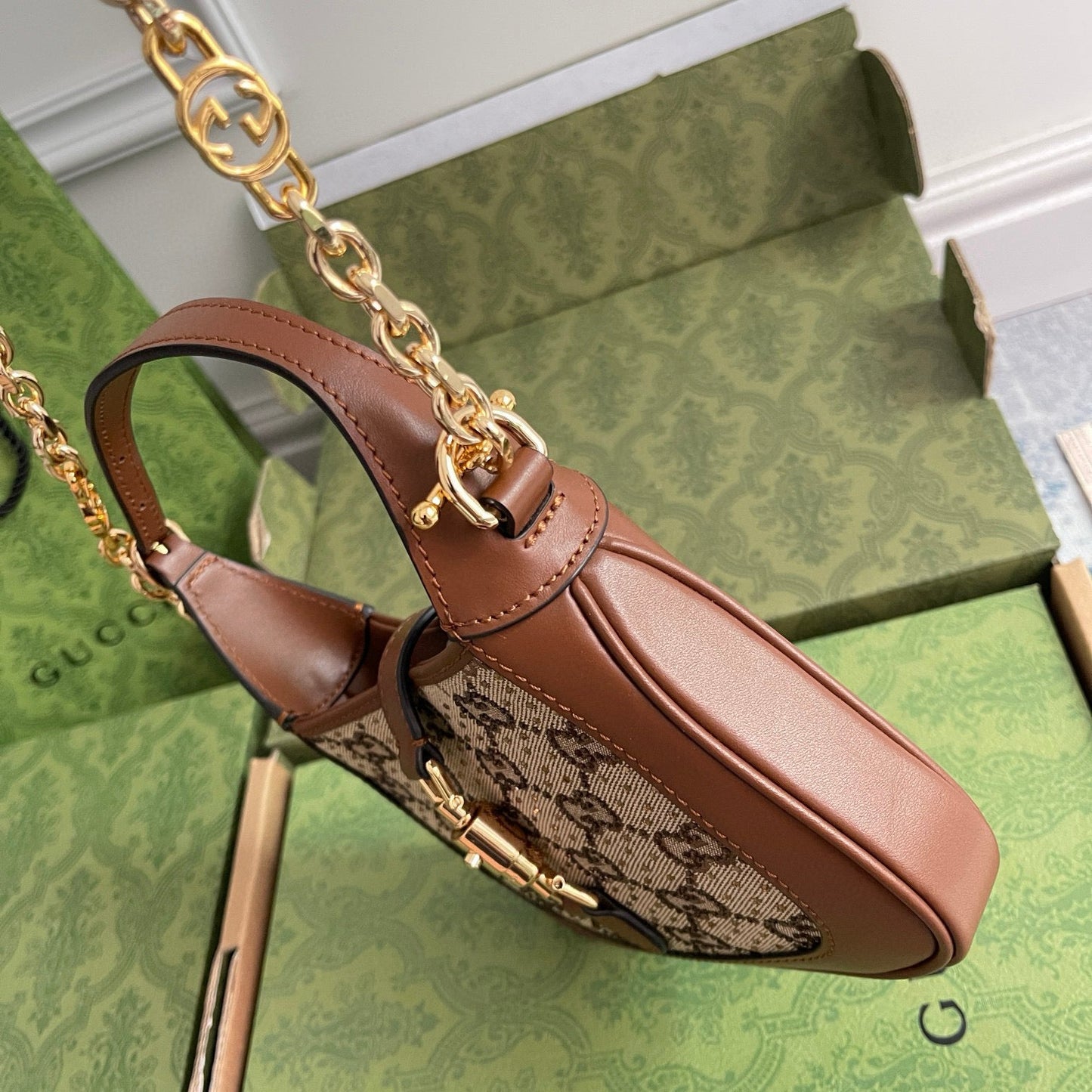 G Luxurious Lizard Pattern Bag