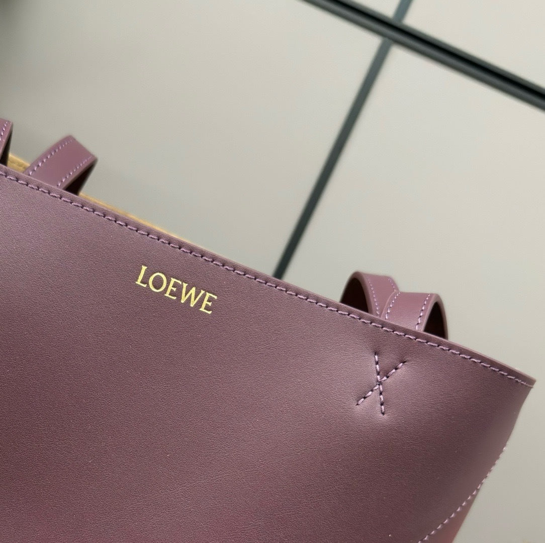 Glossy Leather Puzzle Fold Tote