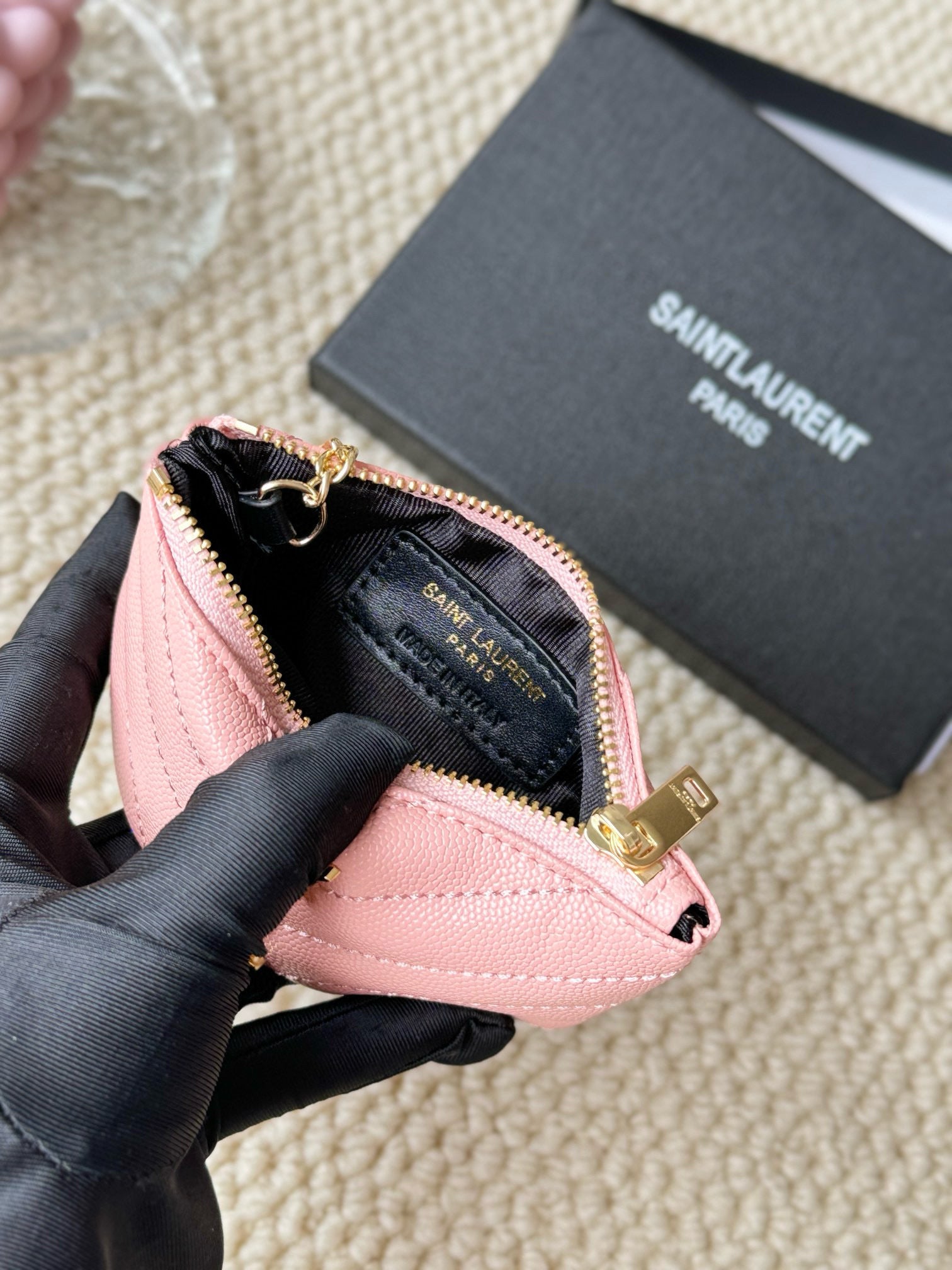 Luxury Quilted Key Pouch