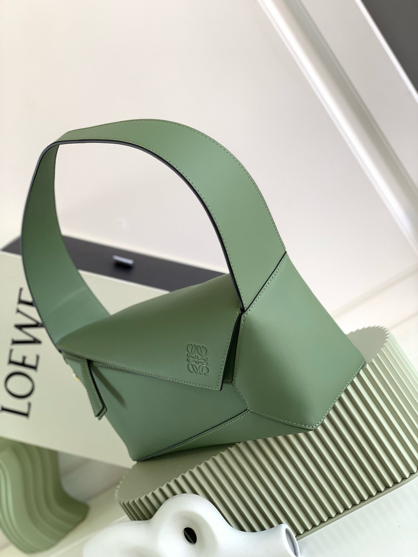 Premium Geometric Soft Leather Shoulder Bag – DSX