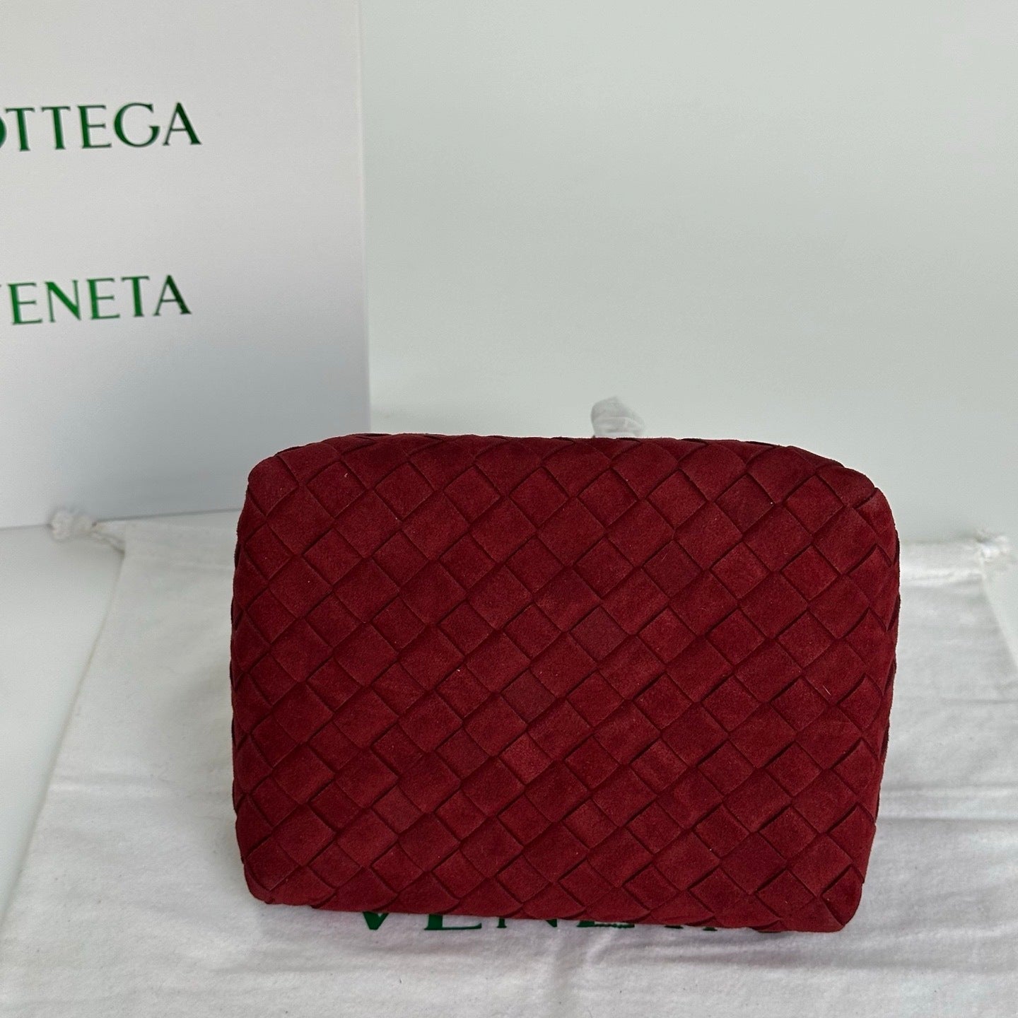 Soft Suede Parachute-Style Woven Bag