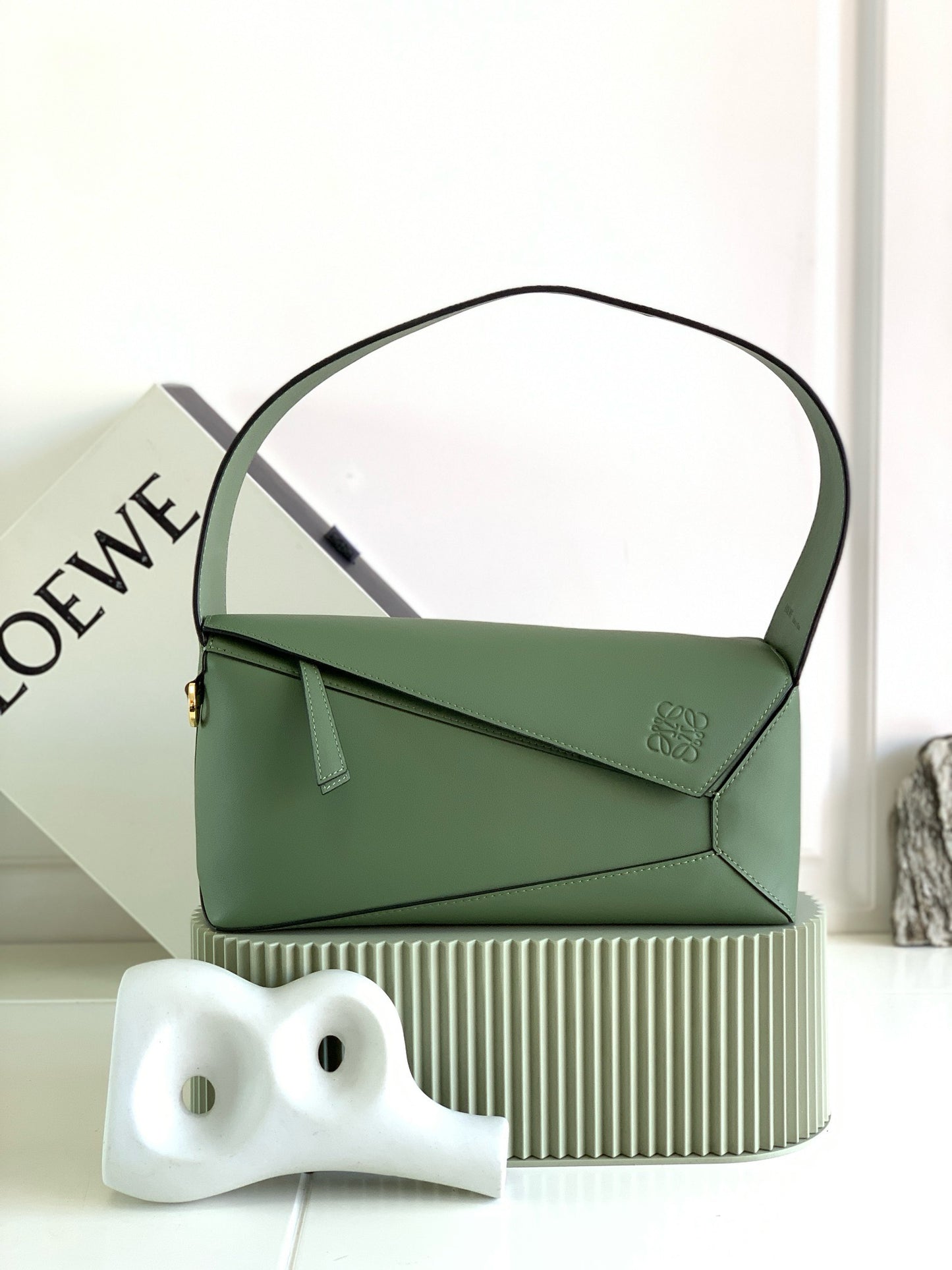 Premium Geometric Soft Leather Shoulder Bag – DSX