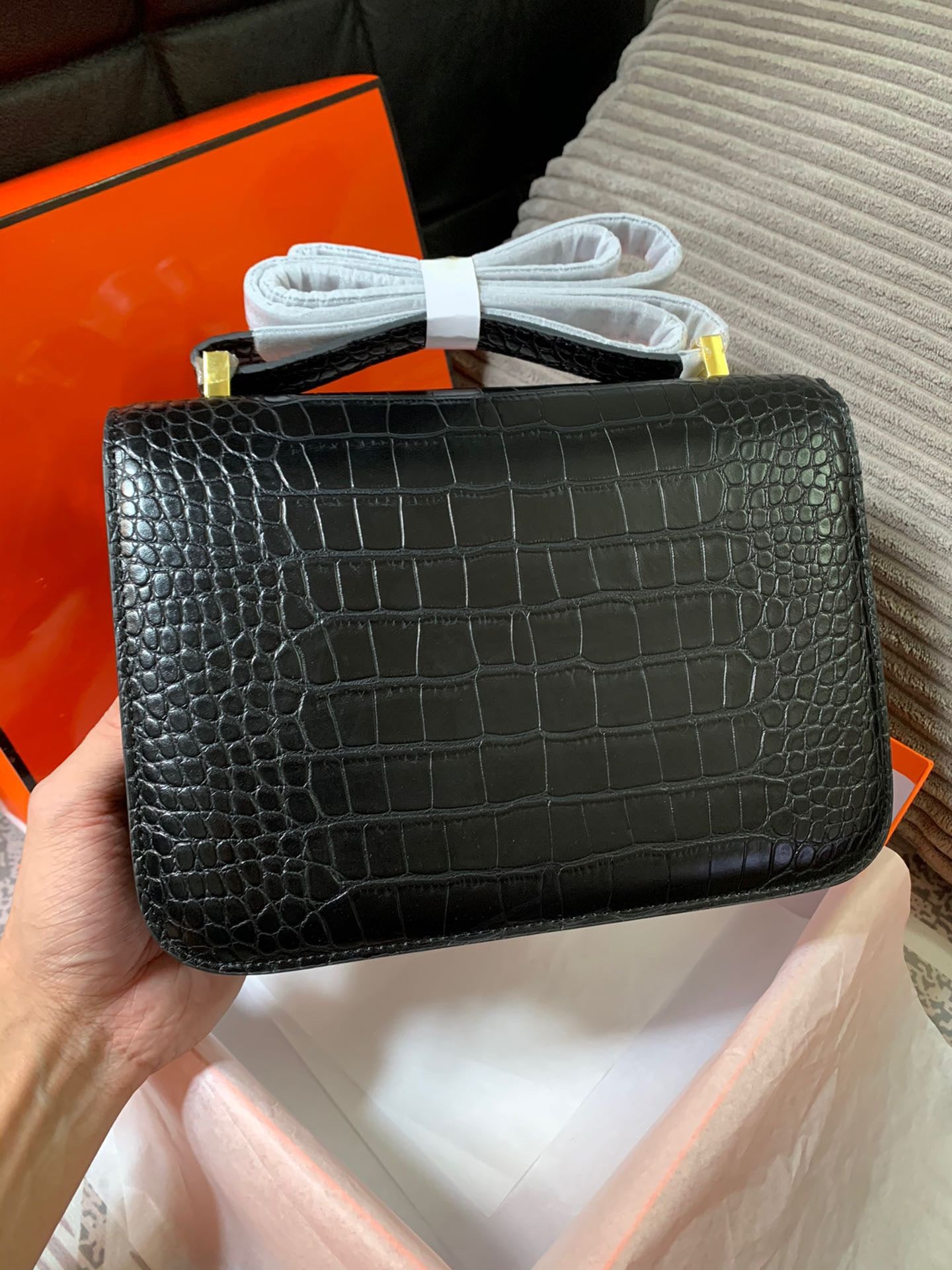 Crocodile-Patterned Bag from the Constance Collection