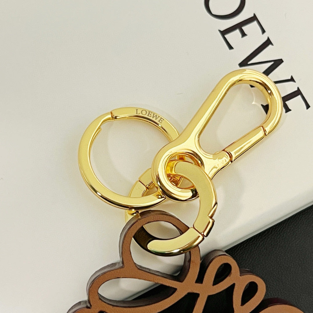 Two-Tone Leather Key Charm