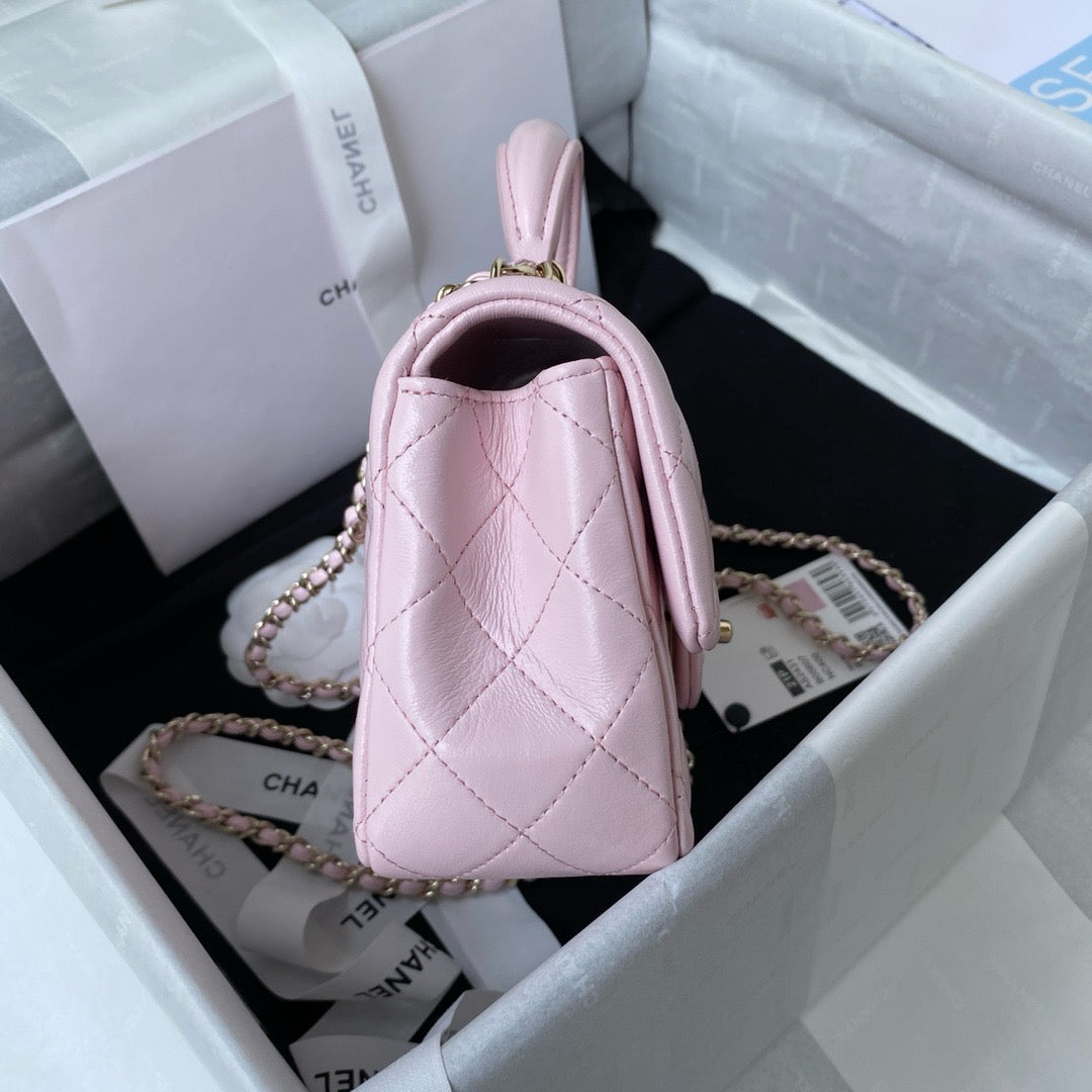 Mini Quilted Handle Flap Bag (Premium Quality)