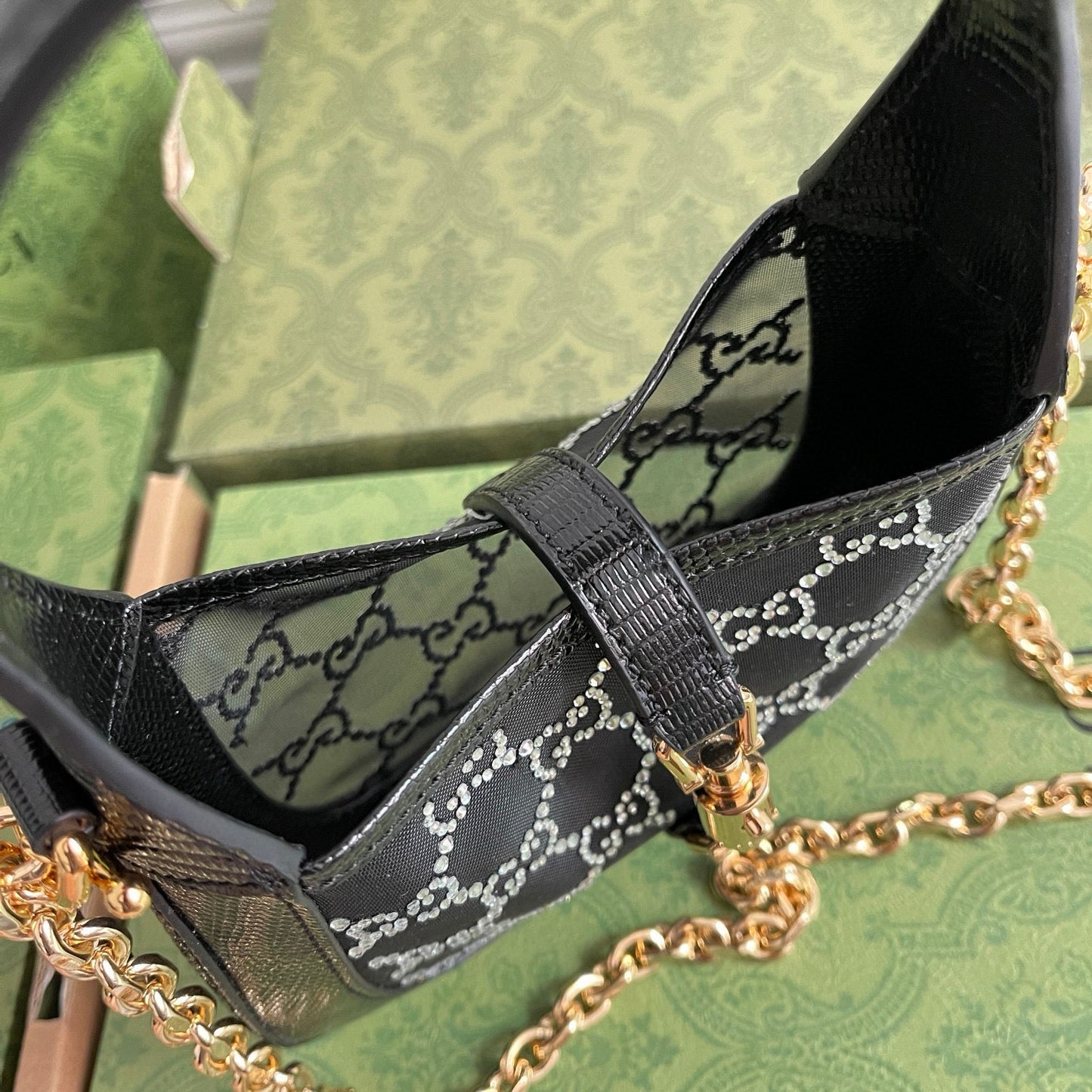 G Luxurious Lizard Pattern Bag