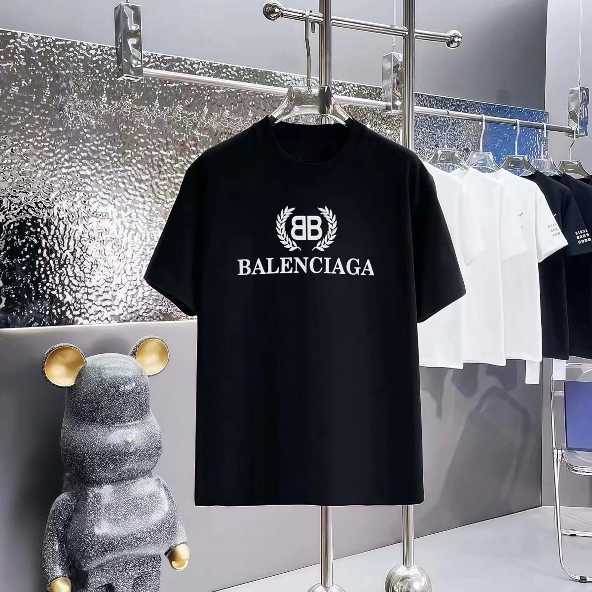 Unisex 280g B B Print T-Shirt