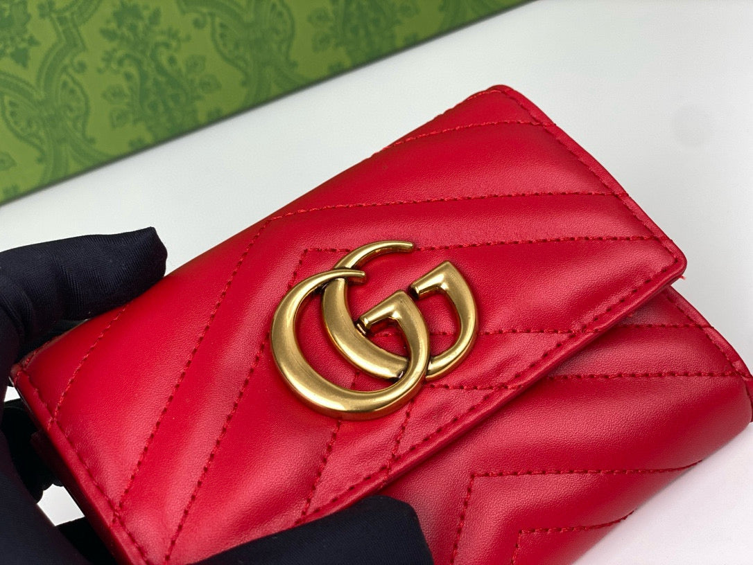 Double J Bronze Metal Folding Clip Wallet