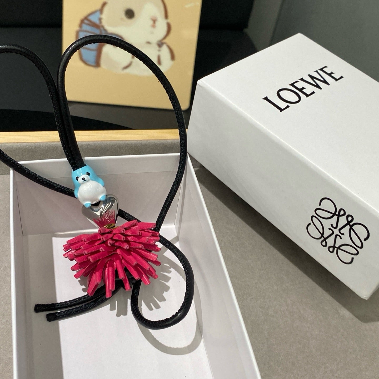 Beaded Leather Goldfish Charm 🐟