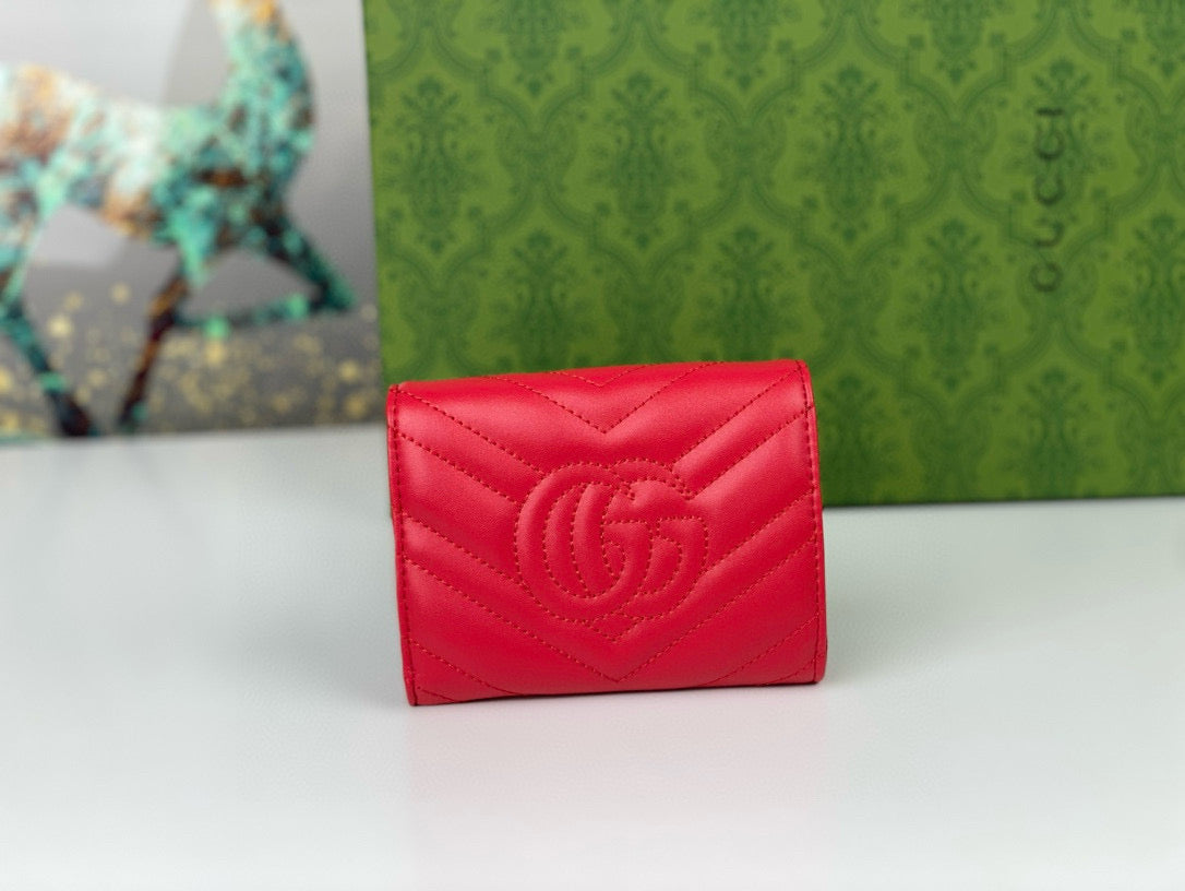 Double J Bronze Metal Folding Clip Wallet
