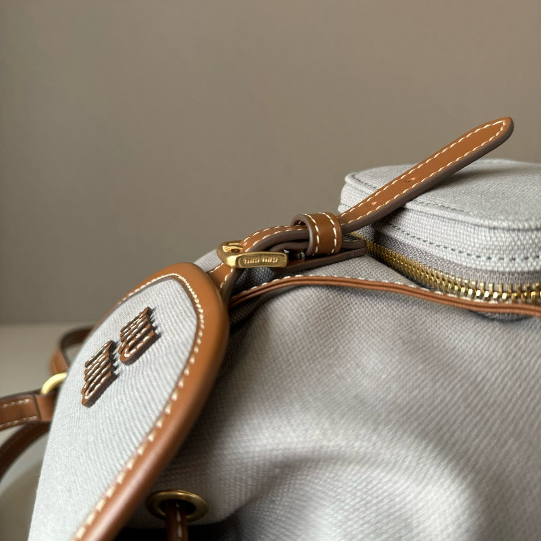 Premium Canvas &  Calfskin College-Style Backpack – JKS