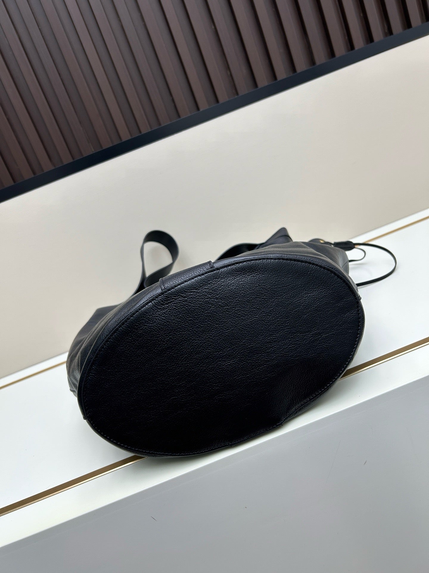 Y Soft-Grain Leather Tote Bucket Bag